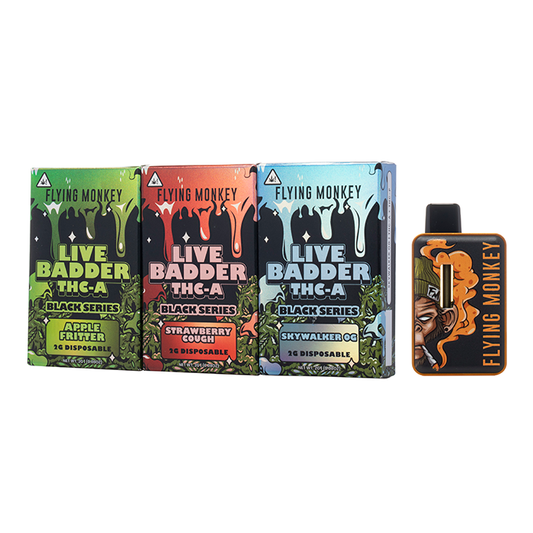 Flying Monkey Black Series THC-A Live Badder Disposable | 2 Gram