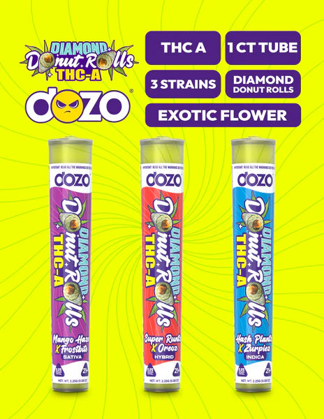 Dozo Diamond Donut Pre-Rolls THC-A - 1CT Tube