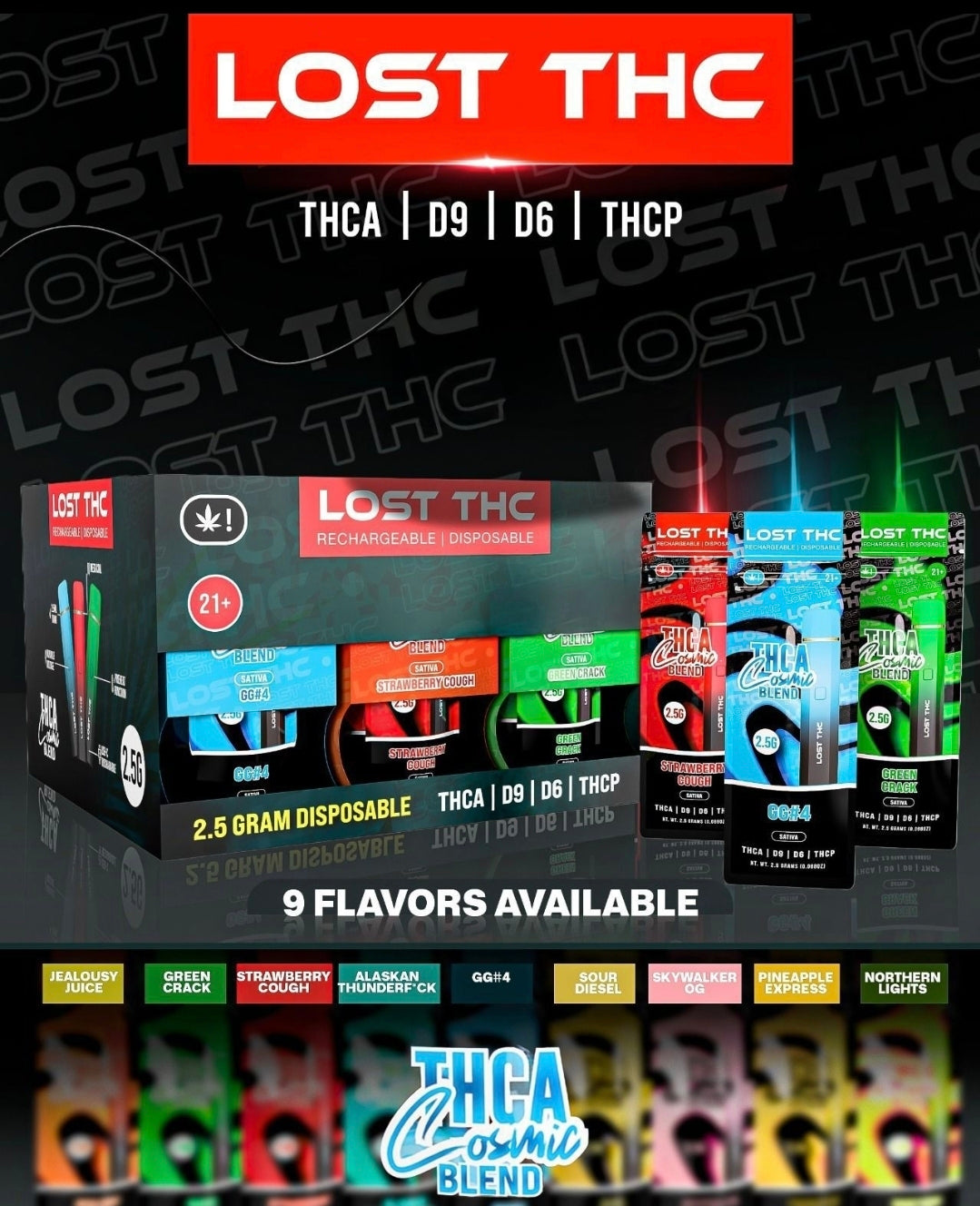 Lost THC V5 Disposable THCA Cosmic Blend | 2.5 Grams