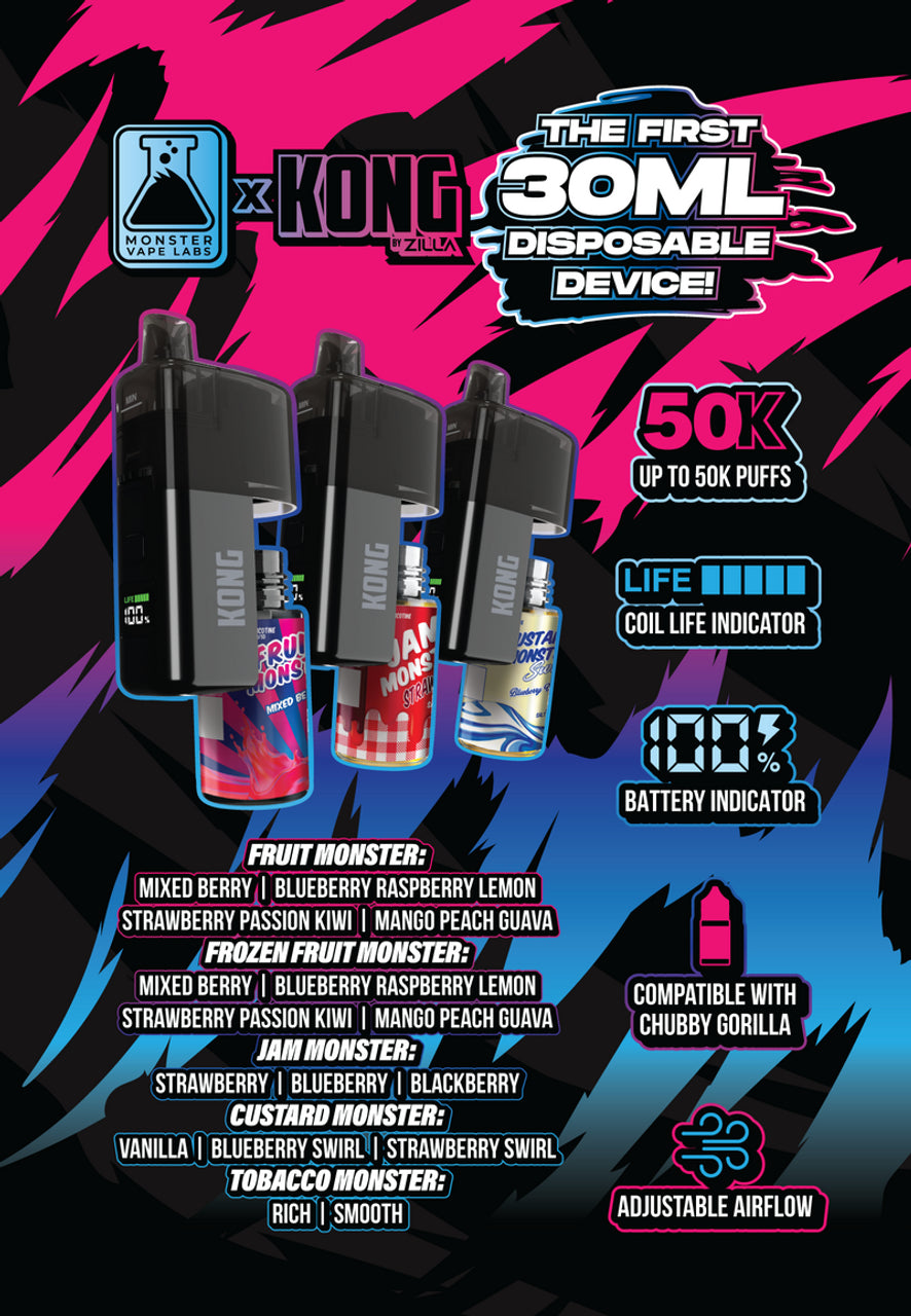 Kong by Zilla x Monster Vape Labs 50K