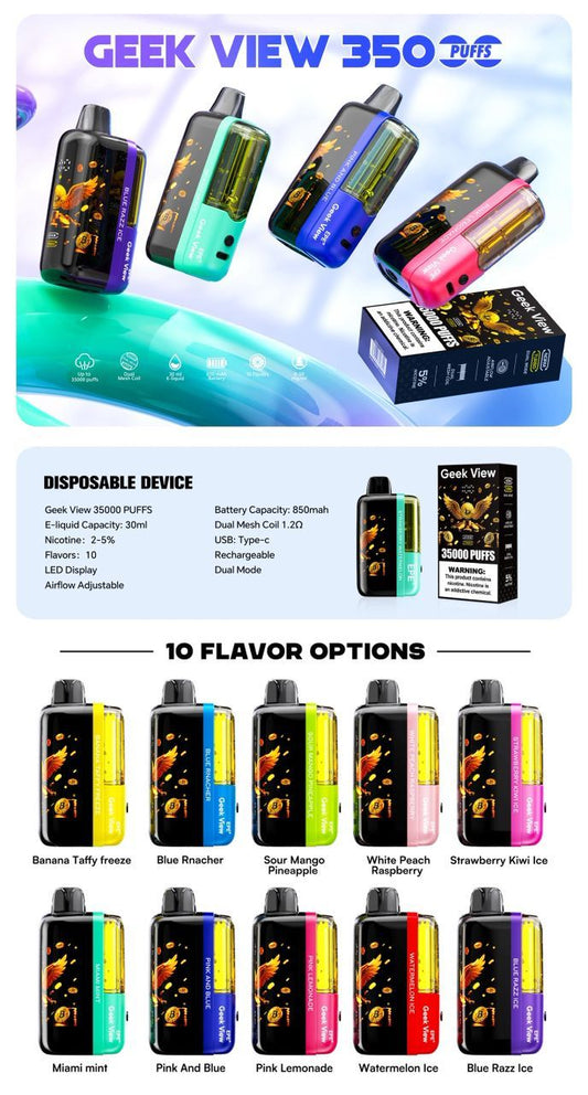 GEEK VIEW 35000 PUFFS (POD & KIT)